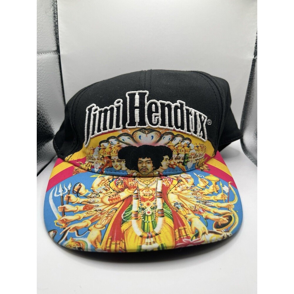 Jimi Hendrix Black Snapback Hat Cap One Size Fits Most Graphic Brim